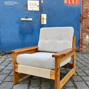 Sessel beige grau Safari Style