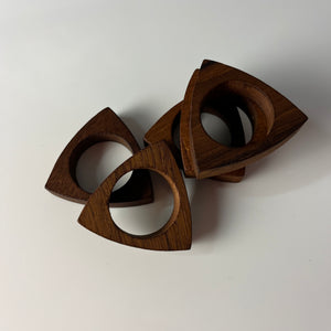 Set: 5x Serviettenring Teak aus Dänemark