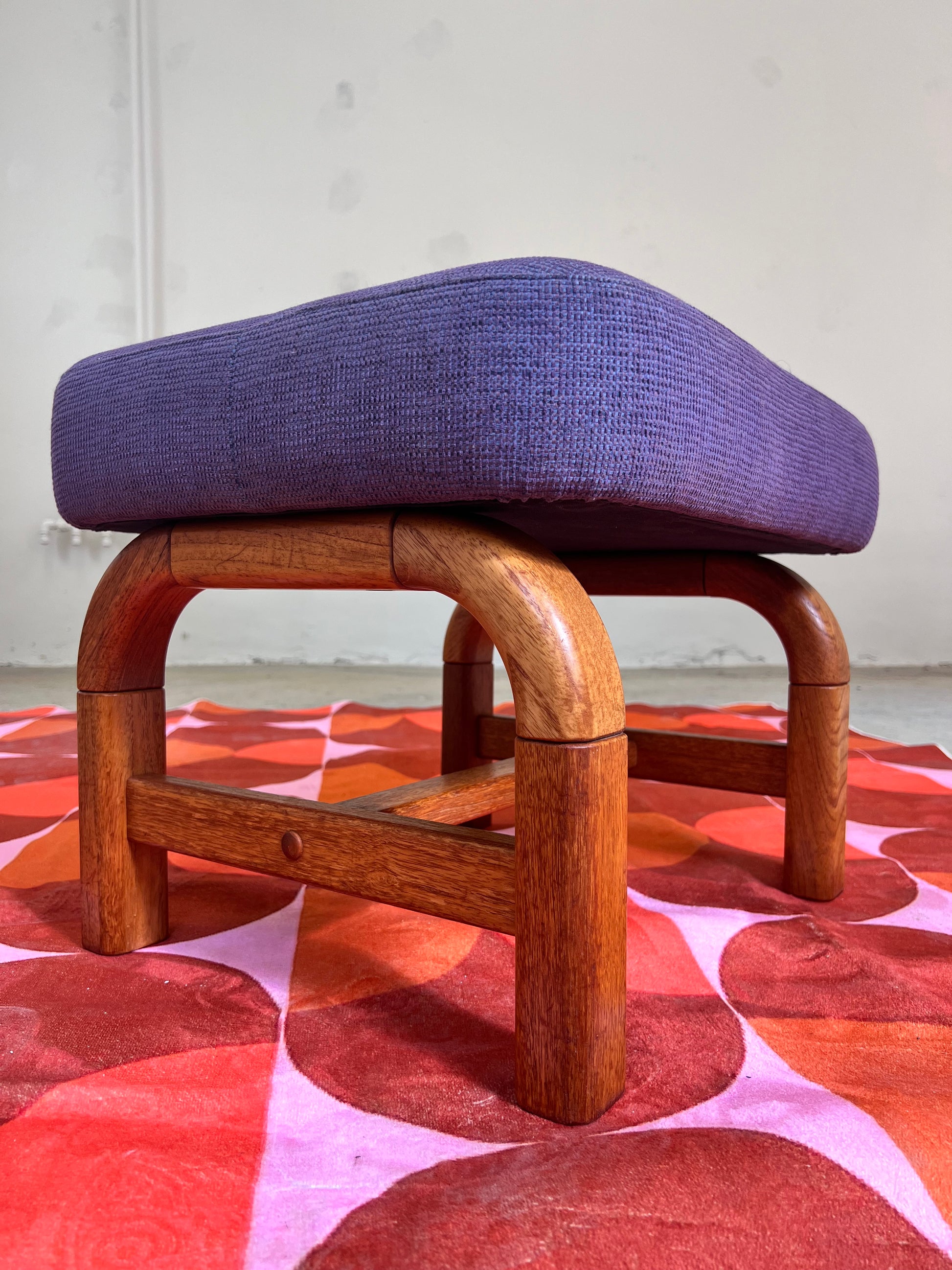 Hocker lila Teak von Preben Schou