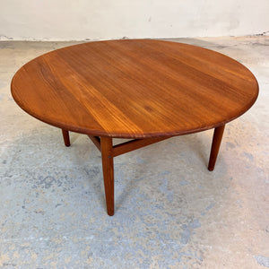 Runder Couchtisch Teak von Niels Bach