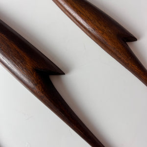 Set: Kranich Trio Teak Wandschmuck