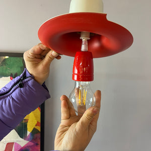 Lamellenlampe PH5 weiß von Poul Henningsen für Louis Poulsen