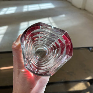 Set: 2 Vasen weinrot Glas von J.G. Durand für Luminarc