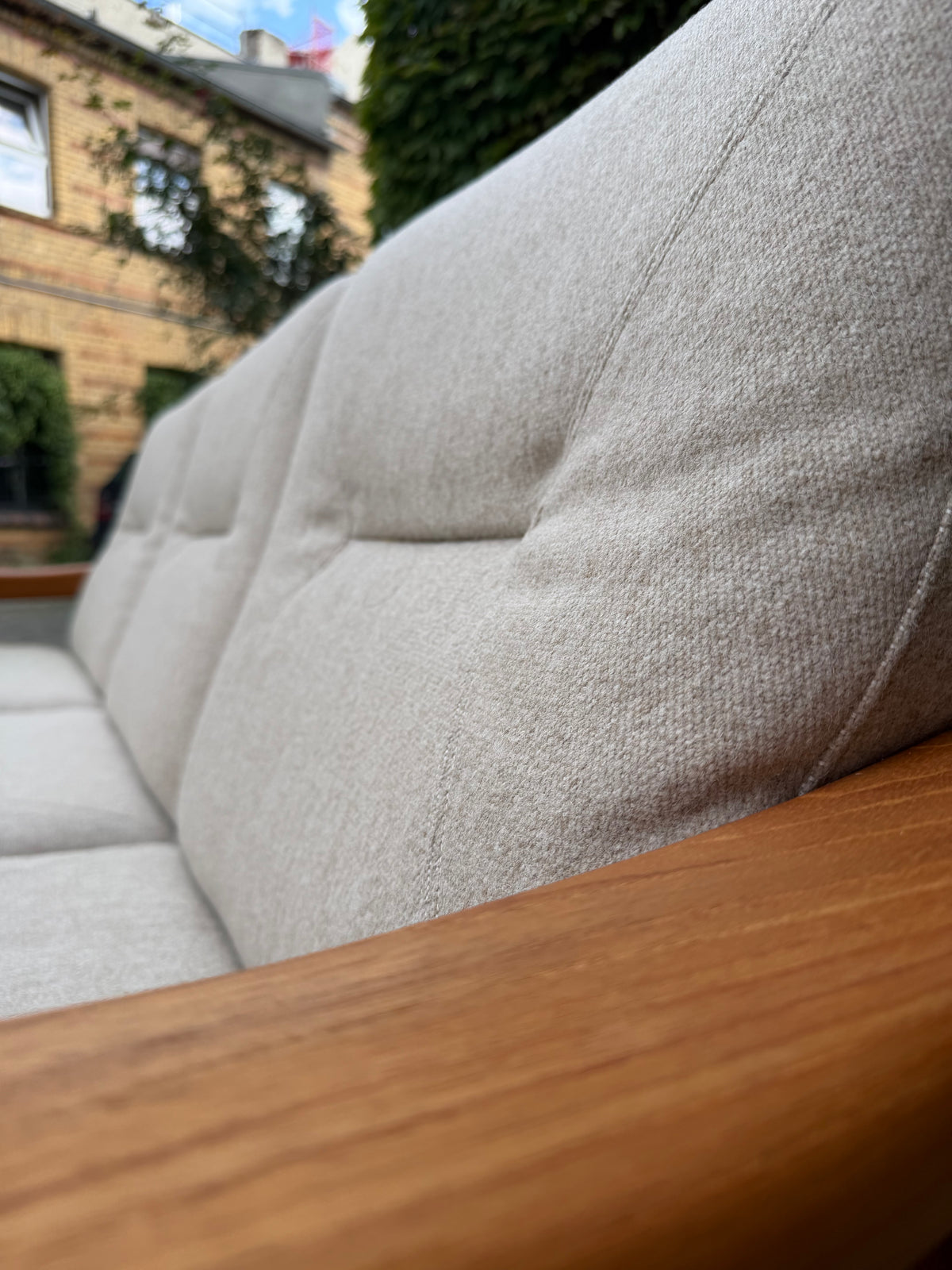 3-Sitzer Sofa Teak Wolle von Holstebro Møbelfabrik
