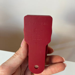 Klemmlampe rot mit Kunststoffschirm & Schalter von Elios