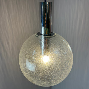 Hängelampe Größe M Einschlussglas Chrom von Doria