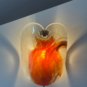 Wandlampe rotbraun Glas von Per Lütken für Holmegaard