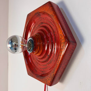 Wandlampe rot Keramik von Hustadt Leuchten