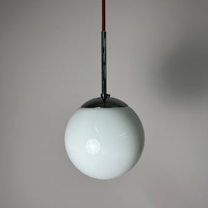 Kugellampe weiß Glas Chrom