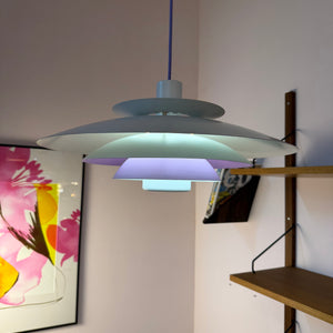 Lamellenlampe weiß lila von Formlight