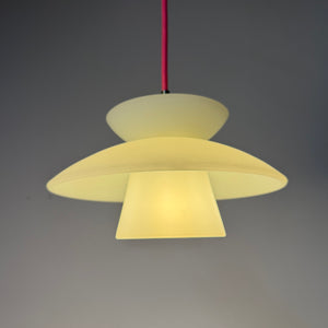 Lamellenlampe Milchglas aus Dänemark