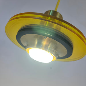 Lamellenlampe Messing Kunststoff Dänemark