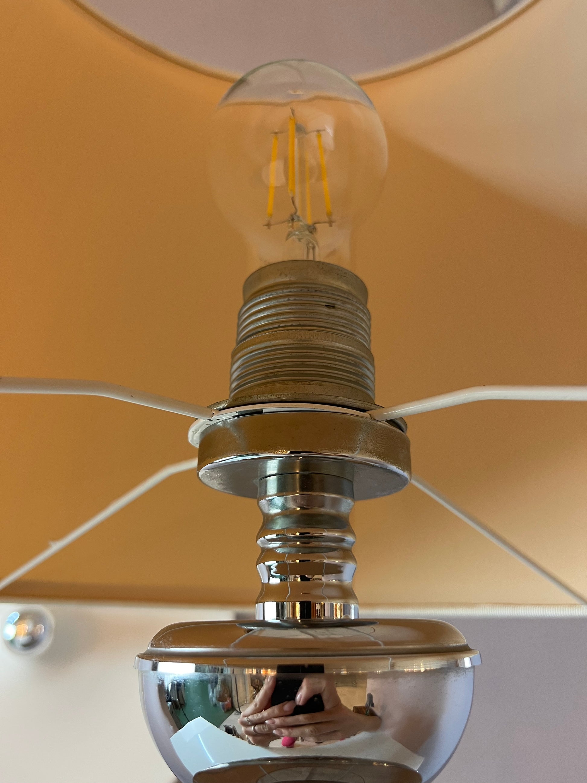 Tischlampe Rauchglas