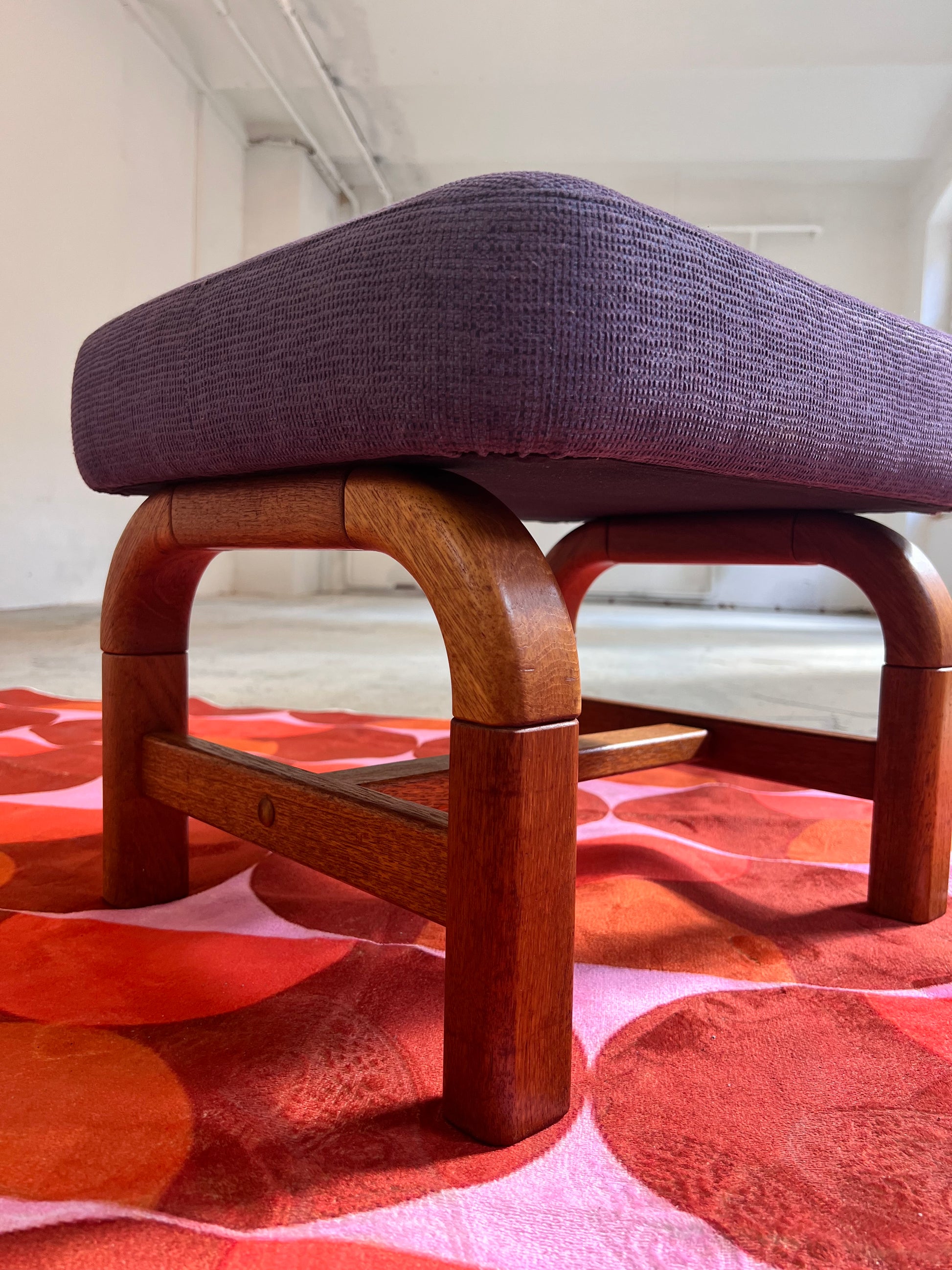 Hocker lila Teak von Preben Schou