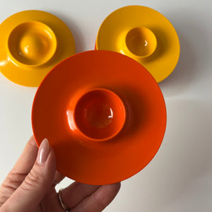 Set: 6x Eierbecher gelb orange rot von Mepal