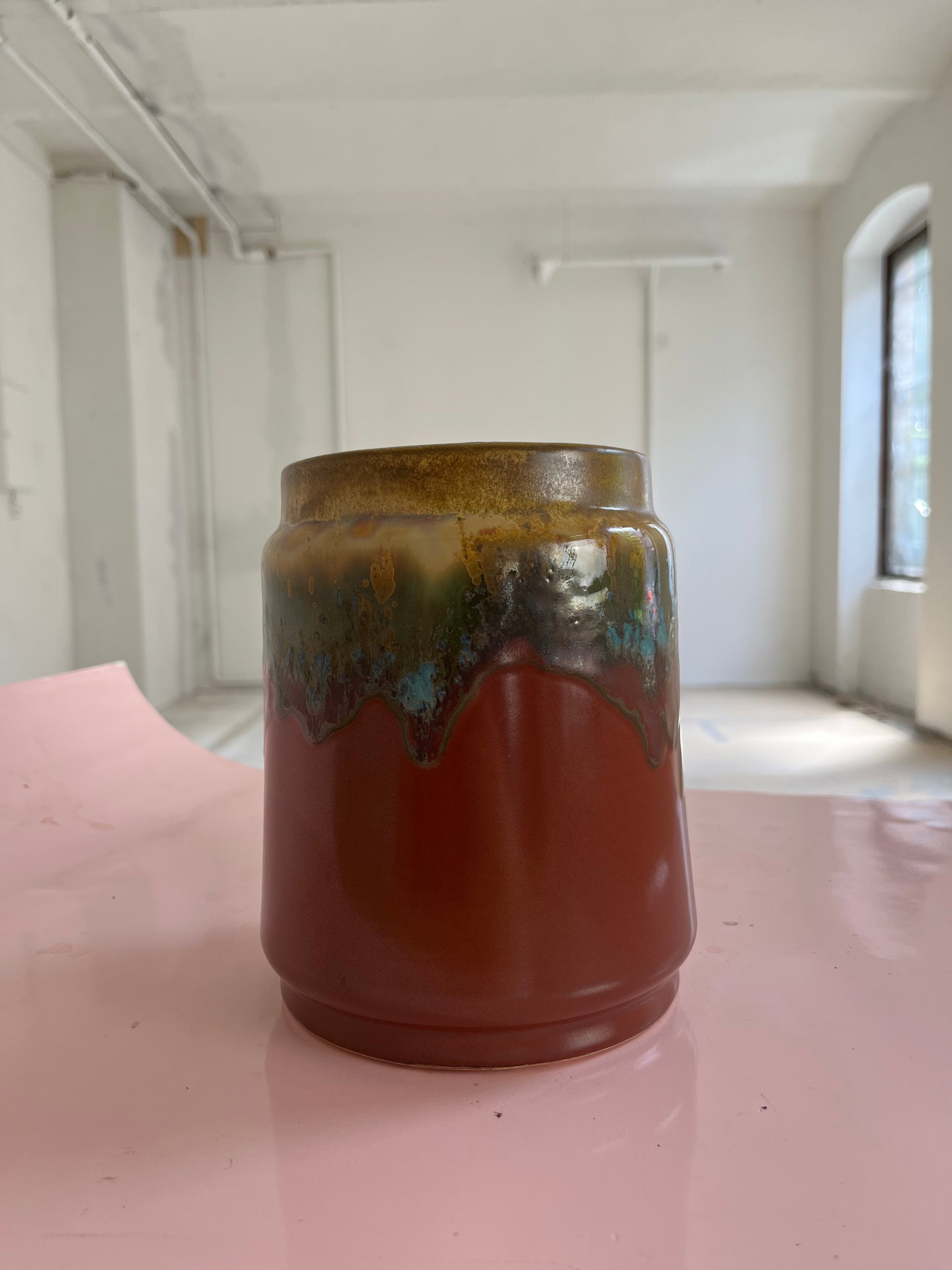 Vase braun grün Keramik
