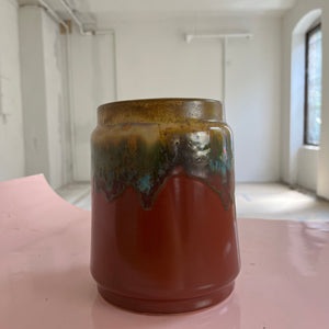 Vase braun grün Keramik