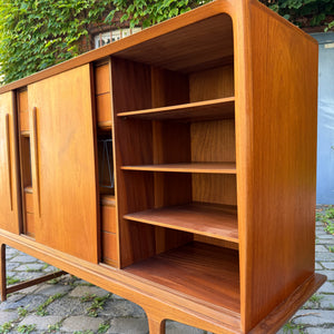 Highboard Teak mit Vitrine & Minibar aus Dänemark
