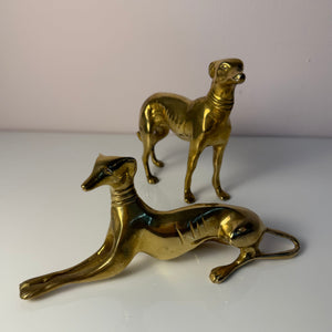 Set: 2 Windhunde Messing aus Dänemark