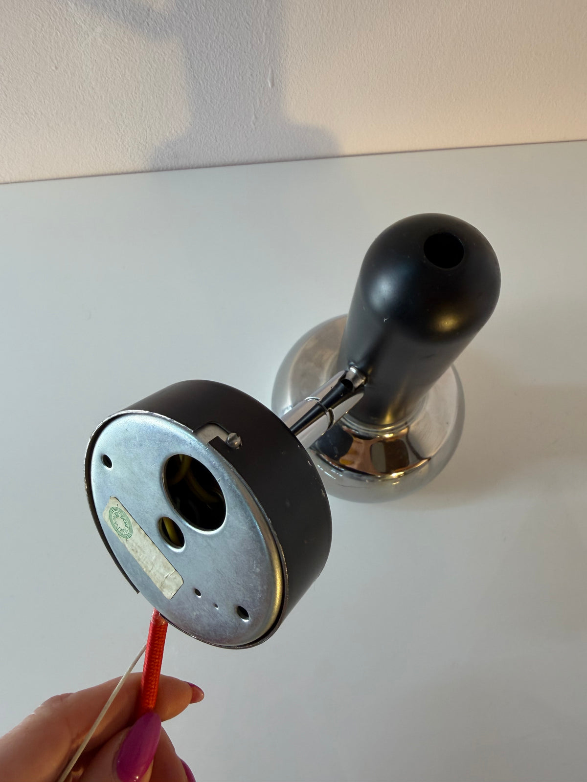 Wandlampe schwarz Chrom von Simon & Schelle (Sische)