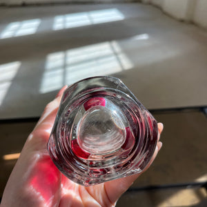 Set: 2 Vasen weinrot Glas von J.G. Durand für Luminarc