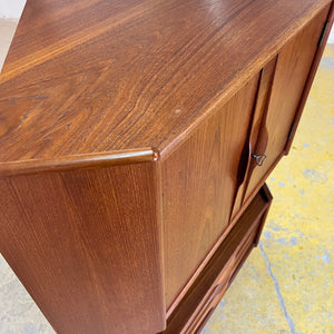 Eckschrank Teak mit Minibar aus Dänemark