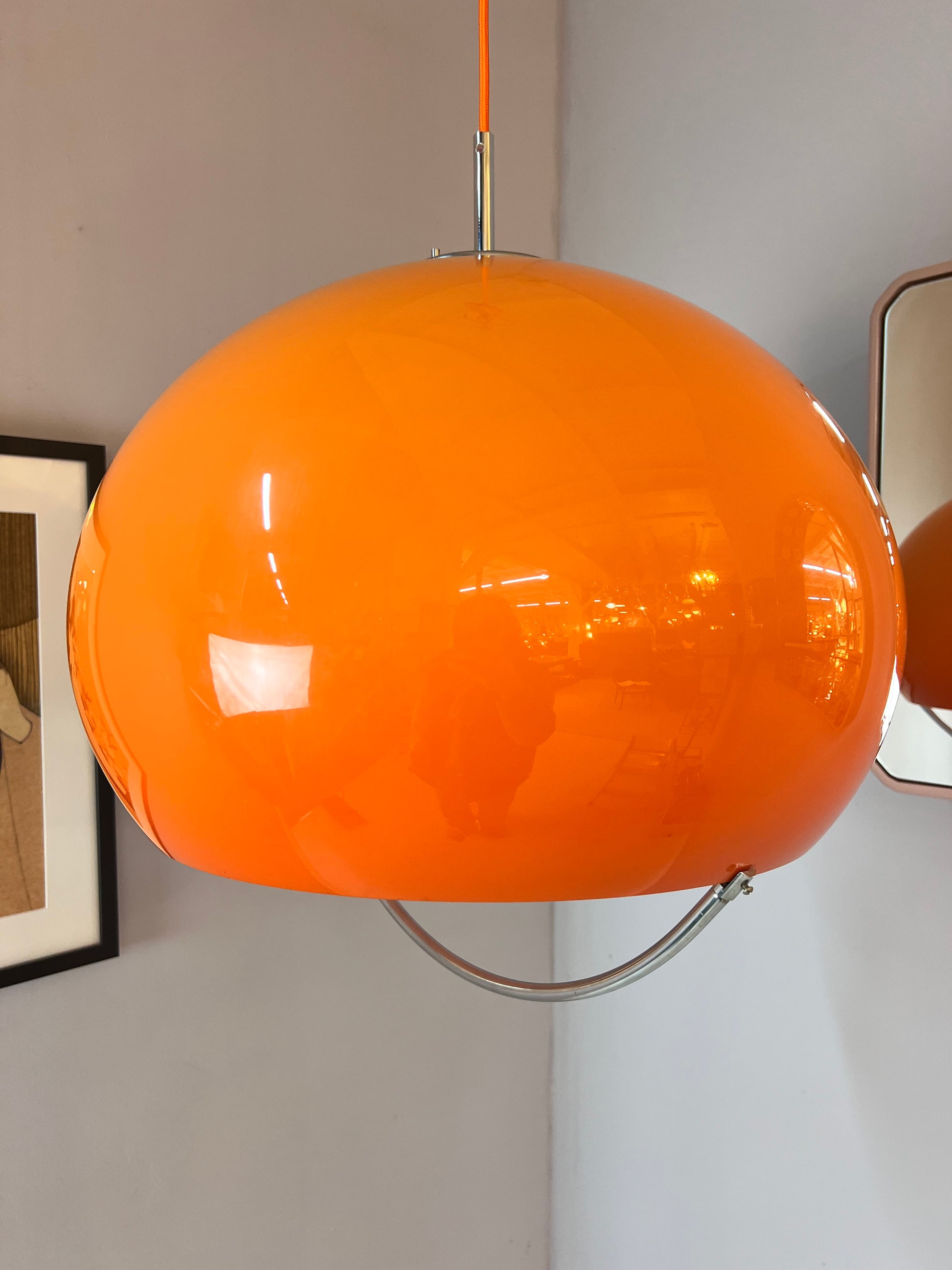 Hängelampe orange Kunststoff von Guzzini