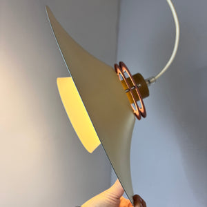 Lamellenlampe neu lackiert creme rosa braun