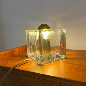 Tischlampe Ice Cube Glas von Nachtmann