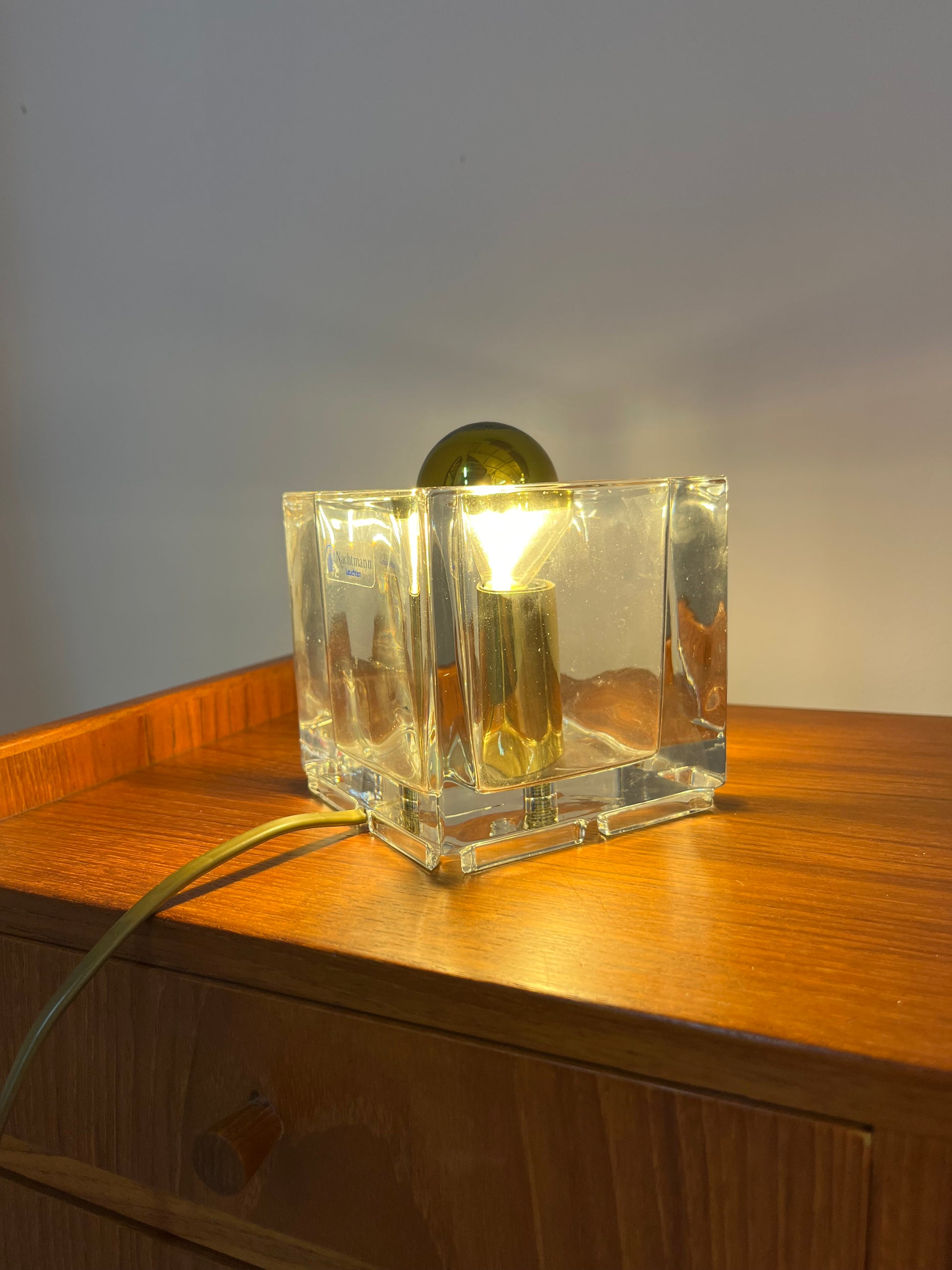 Tischlampe Ice Cube Glas von Nachtmann