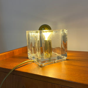 Tischlampe Ice Cube Glas von Nachtmann
