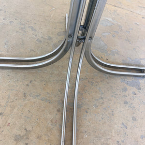Runder Esstisch Rauchglas & Chrom