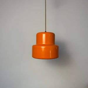 Hängelampe Poker orange von Jo Hammerborg für Fog & Mørup