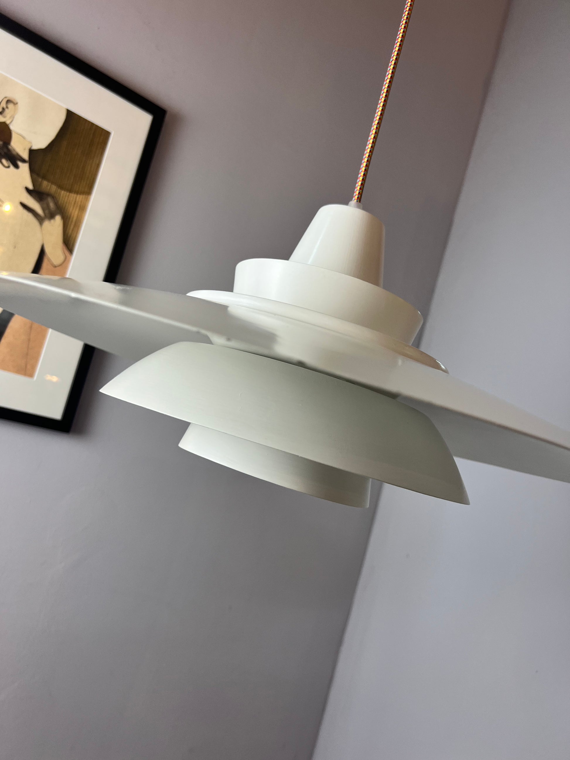 Lamellenlampe weiß aus Dänemark