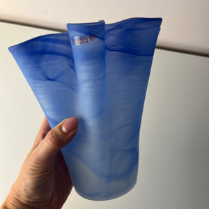 Vase Fazoletto blau Glas von Aida