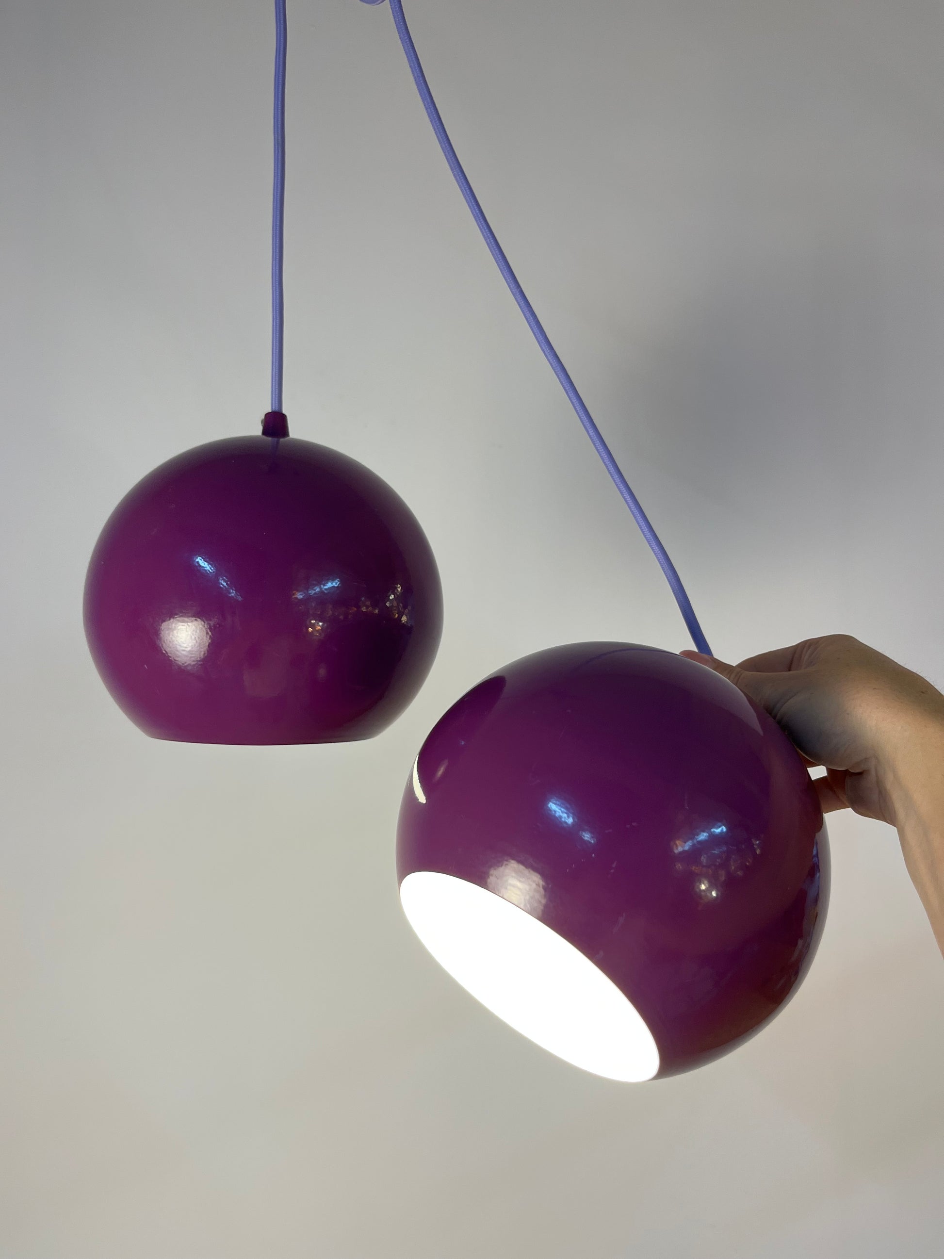 Kugellampe lila aus Dänemark