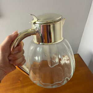 Karaffe mit Eiskühler und Silberdeckel
