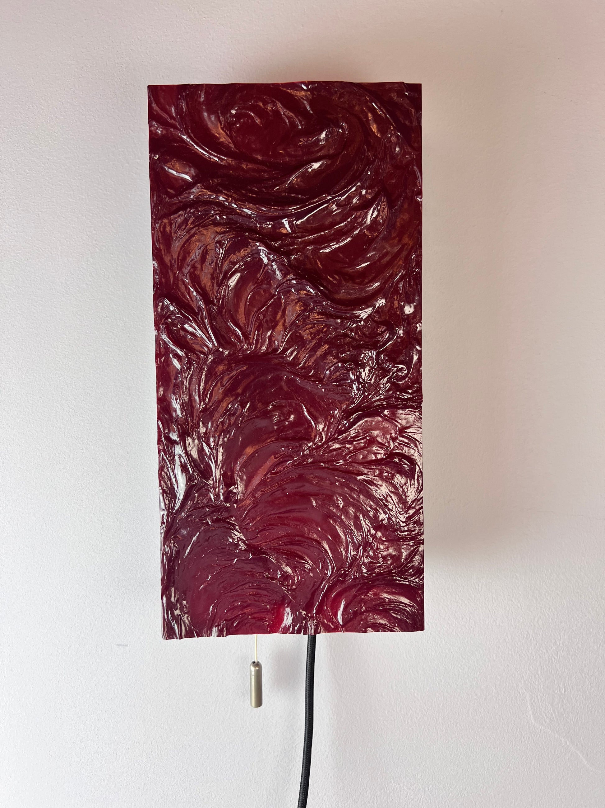 Wandlampe rot von Uwe Mersch 70er