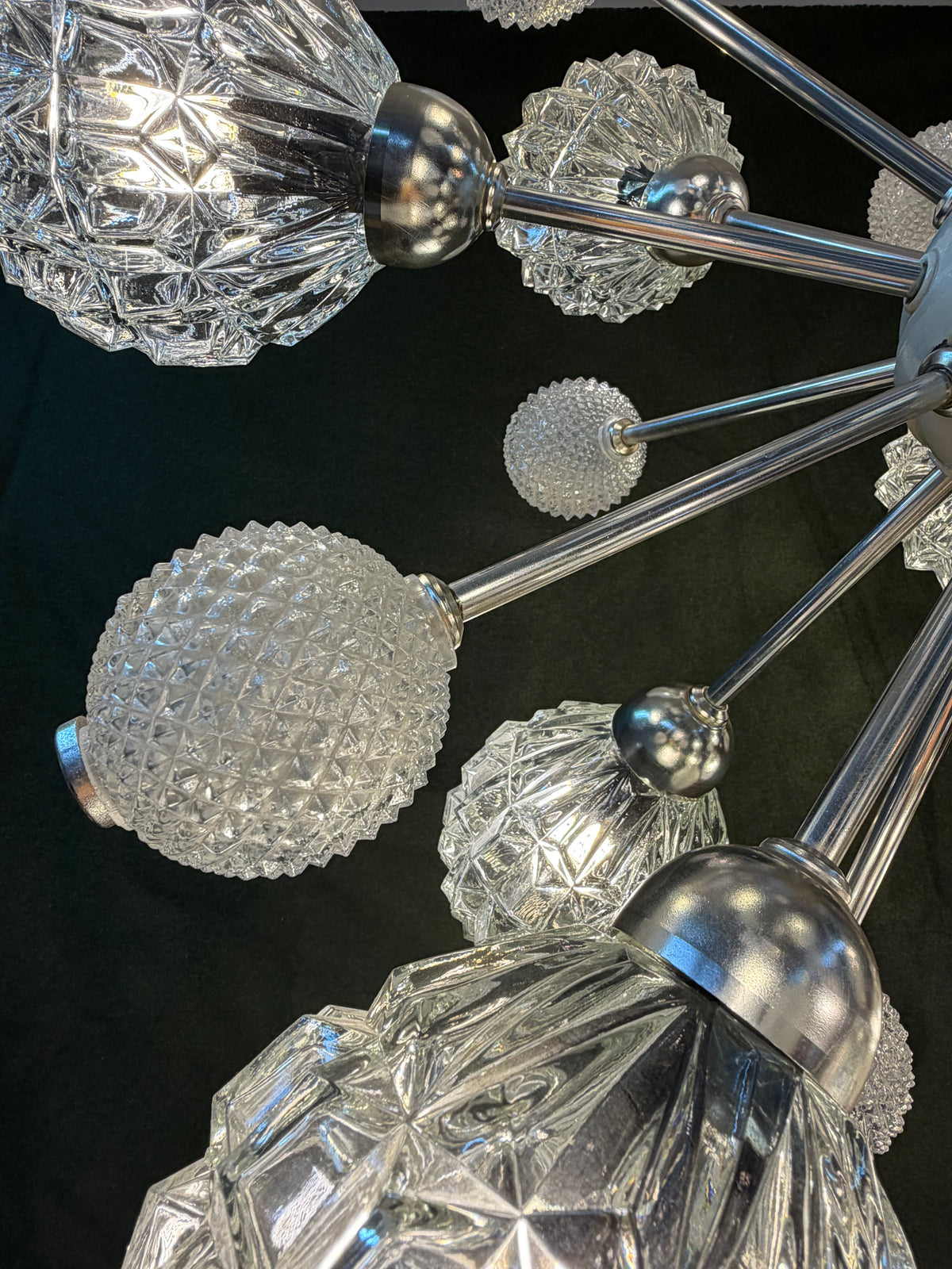 Sputnik Kronleuchter von Elektrofém ISZ