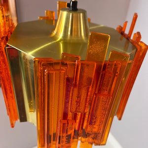 Hängelampe orange von Claus Bolby