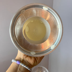 Tischlampe gelb Glas von Doria