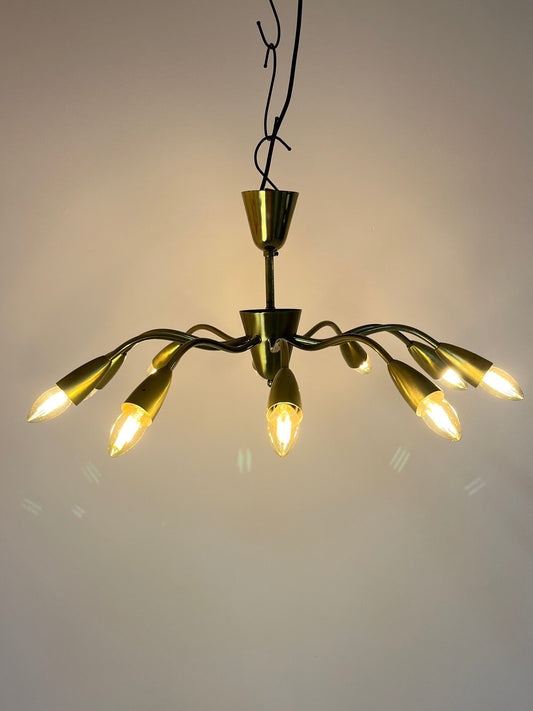 Kronleuchter Messing mit 10 Armen