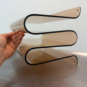 Zeitschriftenständer hellbraun Plexiglas