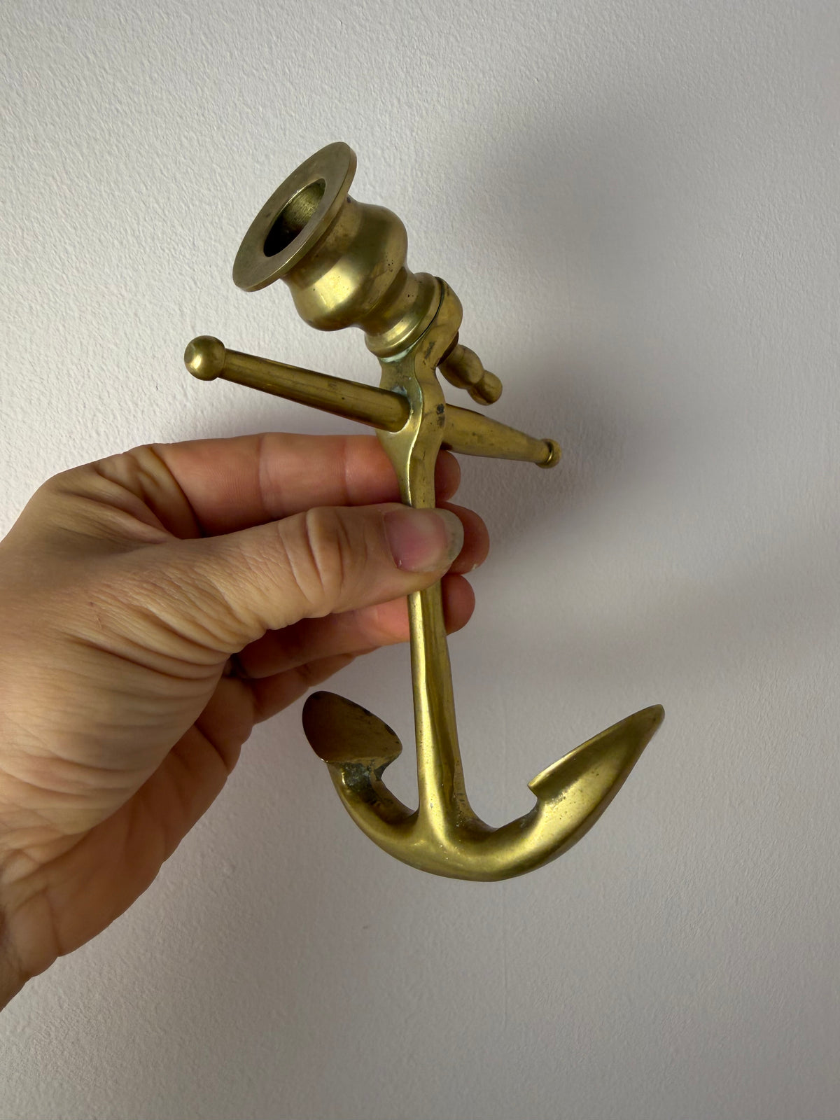 Kerzenständer Anker Messing aus Dänemark