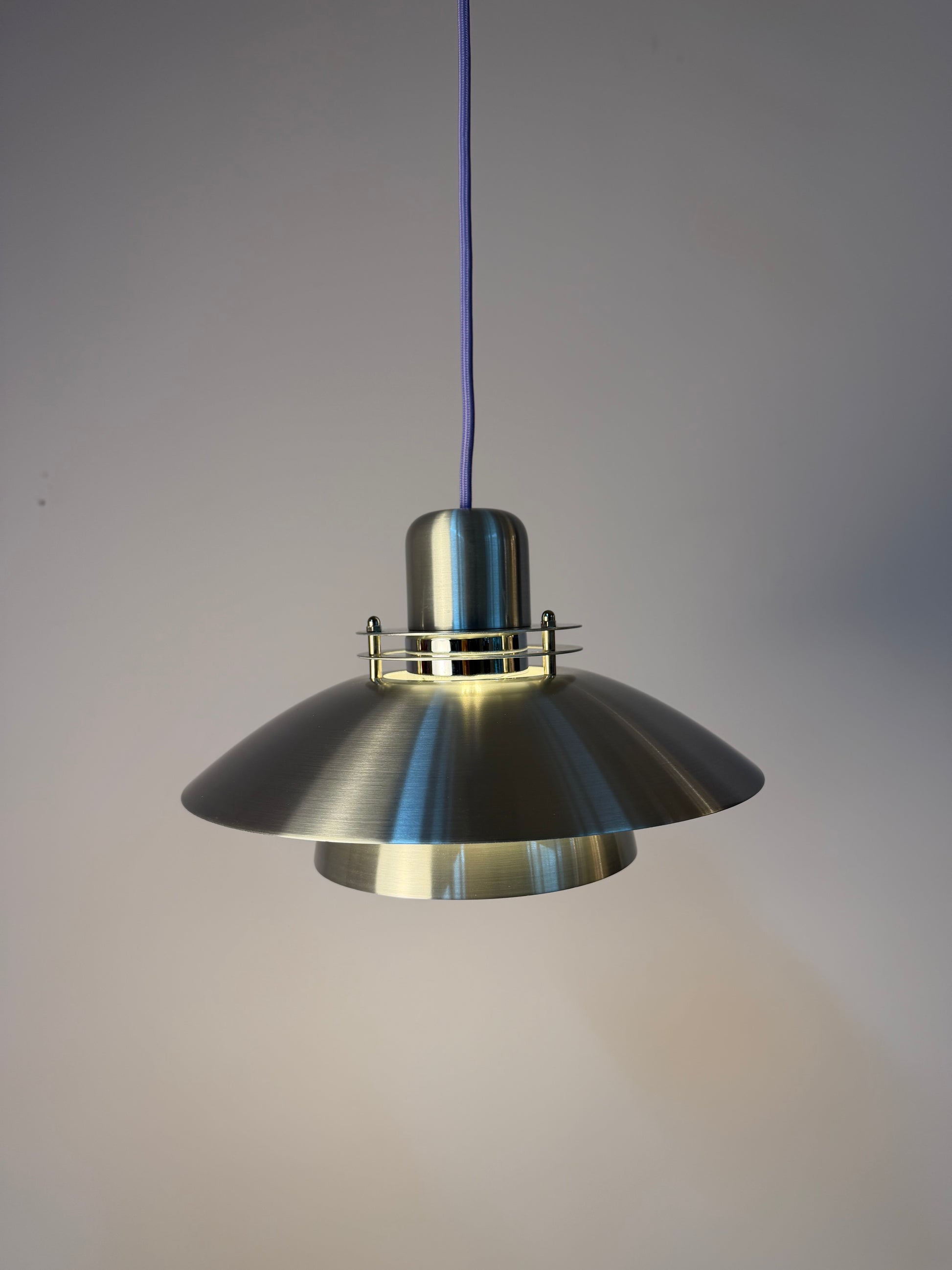 Lamellenlampe silber aus Dänemark