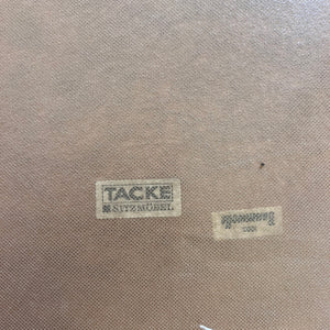 Set: 4x TACKE Polsterstuhl schwarz Chrom