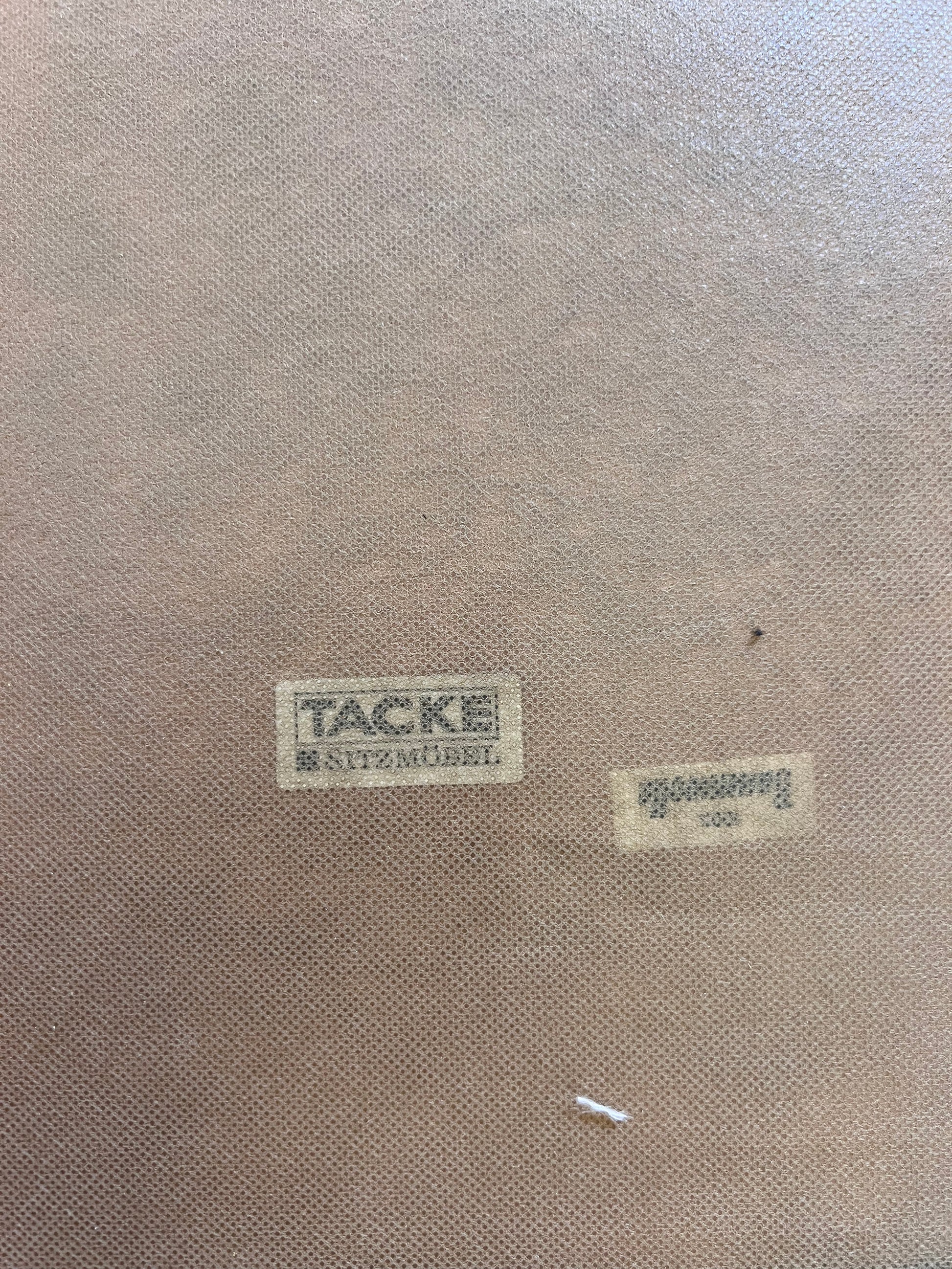 Set: 4x TACKE Polsterstuhl schwarz Chrom