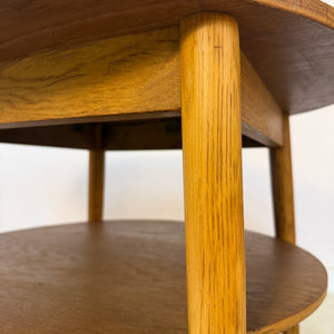 Runder Couchtisch Eiche & Teak aus Dänemark