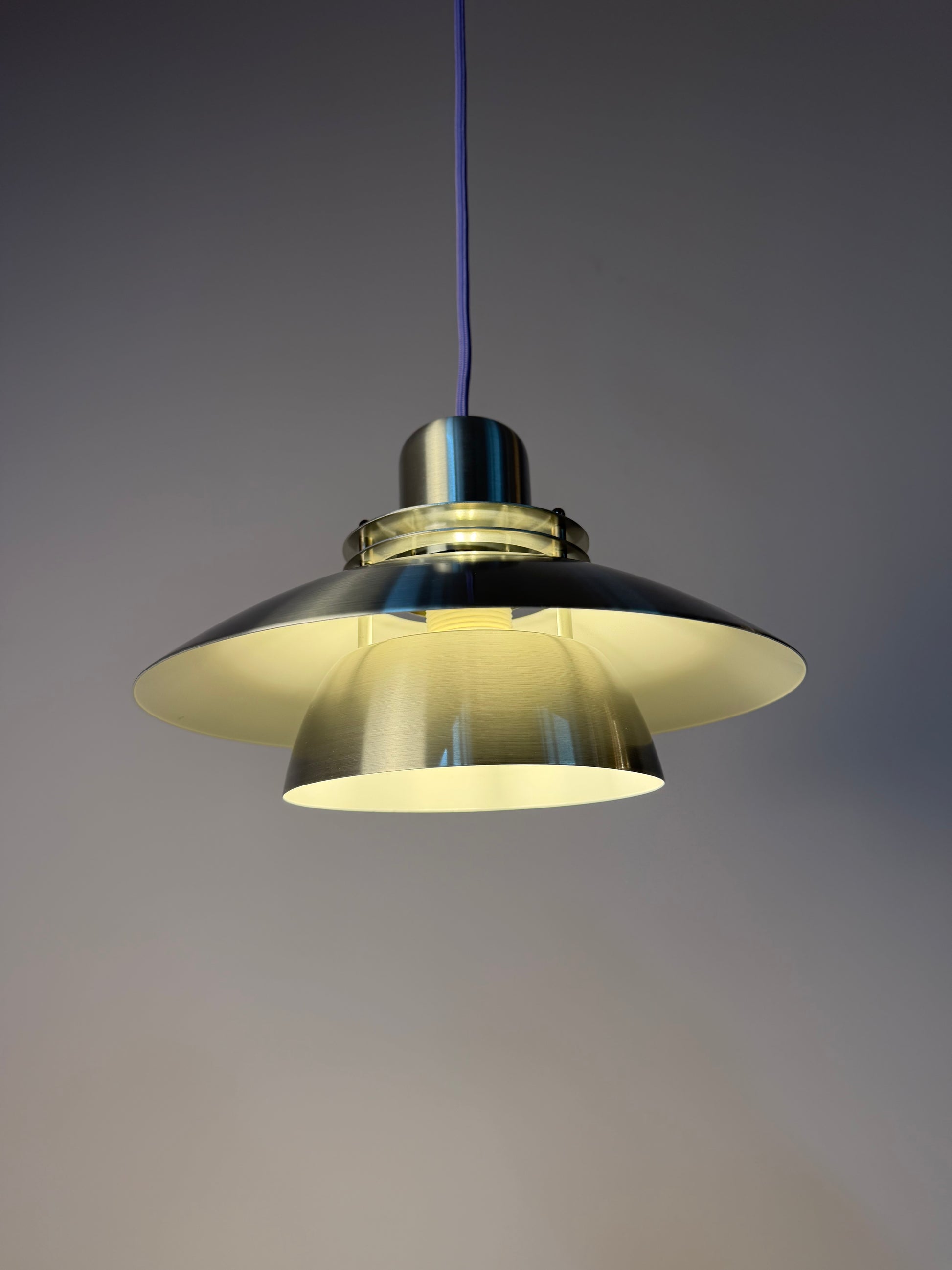 Lamellenlampe silber aus Dänemark