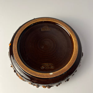 Aschenbecher Fat Lava orange braun von Funi Island - Handmade in Iceland